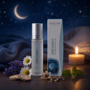 DREAMEA – schlafunterstützender Roll-on mit Lavendel, Kamille, Weihrauch & Zitrusölen 10ml